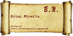 Bitai Mirella névjegykártya